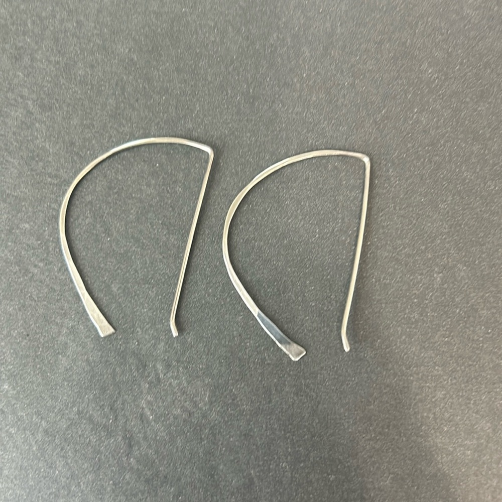 Silver earrings. Bought in Asheville NC at Elementality.